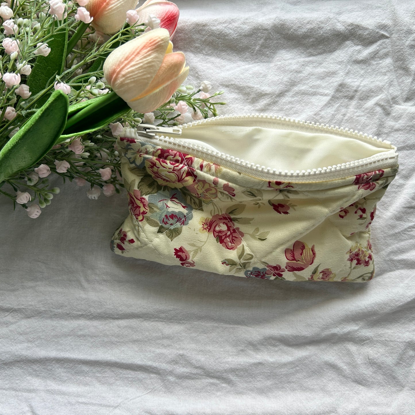 Floral Pencil & makeup pouch