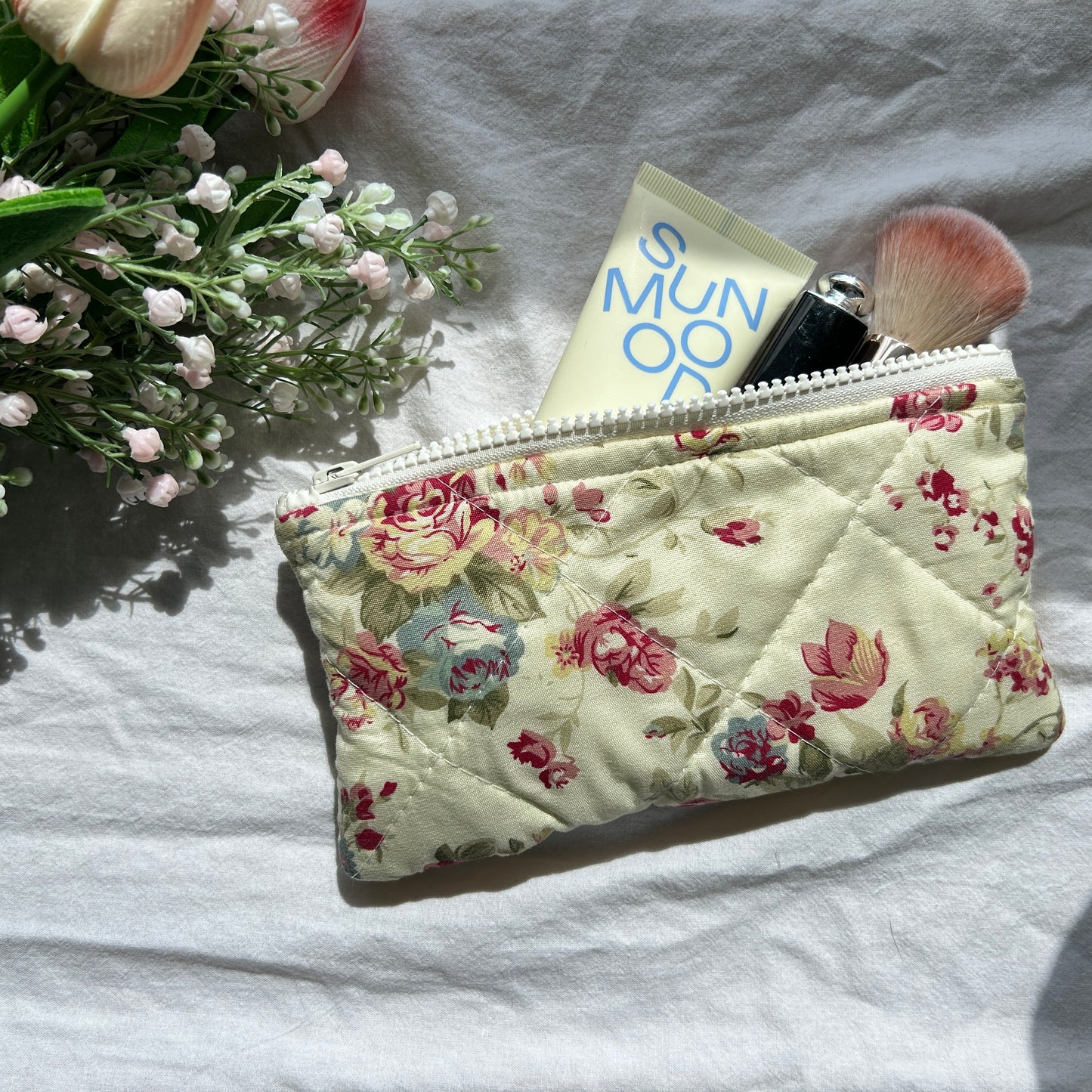 Floral Pencil & makeup pouch